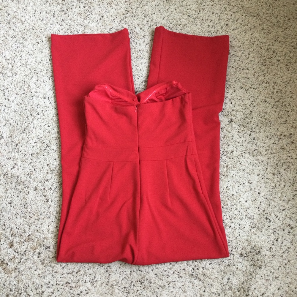 Fashion Nova Red Jumpsuit Sleeveless Size M - Picture 5 of 7